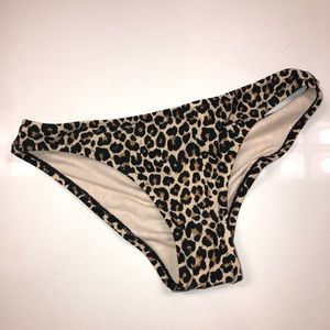 Leopard Print Ruched Bikini Bottoms